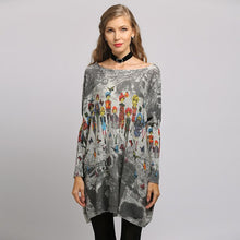 Load image into Gallery viewer, XIKOI Long Oversize Sweater Women Spring Pullover Casual Batwing Sleeve Cartoon Print Fashion Autumn Woman Sweaters Pullovers