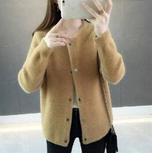 Load image into Gallery viewer, Autumn and winter women's clothing Mink fur autumn and winter sweater coat 2019 new women's loose velvet long-sleeved cardigan