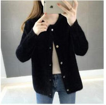Load image into Gallery viewer, Autumn and winter women's clothing Mink fur autumn and winter sweater coat 2019 new women's loose velvet long-sleeved cardigan