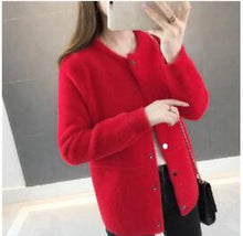 Load image into Gallery viewer, Autumn and winter women's clothing Mink fur autumn and winter sweater coat 2019 new women's loose velvet long-sleeved cardigan