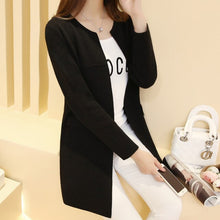 Load image into Gallery viewer, Cardigan Feminino Jacket Spring And Autumn Dress New Korean Version Of Mid-long Loose Student Knitted Cardigan Women's In 2019