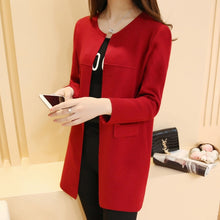 Load image into Gallery viewer, Cardigan Feminino Jacket Spring And Autumn Dress New Korean Version Of Mid-long Loose Student Knitted Cardigan Women's In 2019