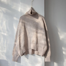 Load image into Gallery viewer, Werynica New Autumn Winter Women Loose Knitted Sweater Oversized Turtleneck Sweater Long Sleeves Women Outwear Solid Pullover