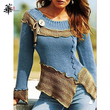 Load image into Gallery viewer, Vintage Autumn Women Sweater Jumper O-neck Long Sleeve Slim Laides Sweaters and Pullovers Winter Knitted Femme Tops