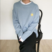 Load image into Gallery viewer, Women's Casual Sweaters Japanese Kawaii Ulzzang Cloud Sun Cartoon Weather Pullover Female Korean Harajuku Clothing For Women