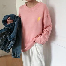 Load image into Gallery viewer, Women's Casual Sweaters Japanese Kawaii Ulzzang Cloud Sun Cartoon Weather Pullover Female Korean Harajuku Clothing For Women