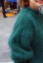 Load image into Gallery viewer, 2019 Winter New Fashion Thickened Warm Turtleneck Mohair Female Sweater Lantern Sleeve Casual Solid Color Slim Simple Pullover
