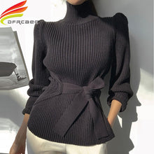 Load image into Gallery viewer, 2019 Autumn Winter Women Pullovers And Sweaters Knitted Elasticity Casual Jumper Fashion Turtleneck Warm Female Sweaters
