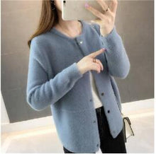 Load image into Gallery viewer, Autumn and winter women's clothing Mink fur autumn and winter sweater coat 2019 new women's loose velvet long-sleeved cardigan
