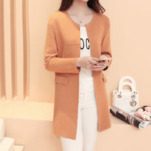 Load image into Gallery viewer, Cardigan Feminino Jacket Spring And Autumn Dress New Korean Version Of Mid-long Loose Student Knitted Cardigan Women's In 2019
