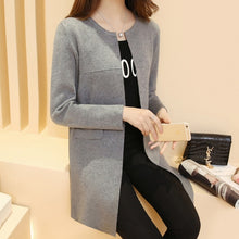 Load image into Gallery viewer, Cardigan Feminino Jacket Spring And Autumn Dress New Korean Version Of Mid-long Loose Student Knitted Cardigan Women's In 2019

