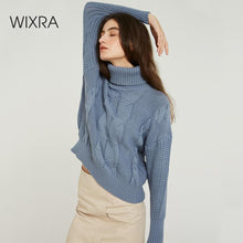 Load image into Gallery viewer, Wixra Turtleneck Sweaters 2019 Autumn Winter Solid Stylish Color Casual Ladies Knitted Women's Jumpers Sweater And Pullovers
