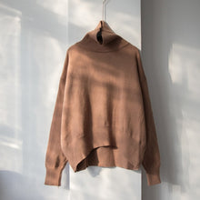 Load image into Gallery viewer, Werynica New Autumn Winter Women Loose Knitted Sweater Oversized Turtleneck Sweater Long Sleeves Women Outwear Solid Pullover
