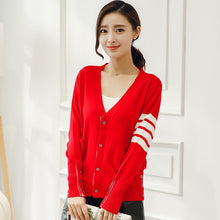 Load image into Gallery viewer, 2019 New Spring Fashion Sweater  Lovers Clothing Couples Matching Cardigan Sweater Slim V-neck Sweater Cardigan
