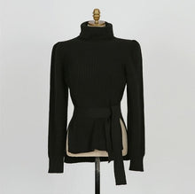 Load image into Gallery viewer, New 2020 Winter Turtleneck Sweater Women With Belt Pink Gray Beige Or Black Sweaters And Pullovers Thicken Warm Knitted Sweater
