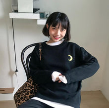 Load image into Gallery viewer, Women&#39;s Casual Sweaters Japanese Kawaii Ulzzang Cloud Sun Cartoon Weather Pullover Female Korean Harajuku Clothing For Women
